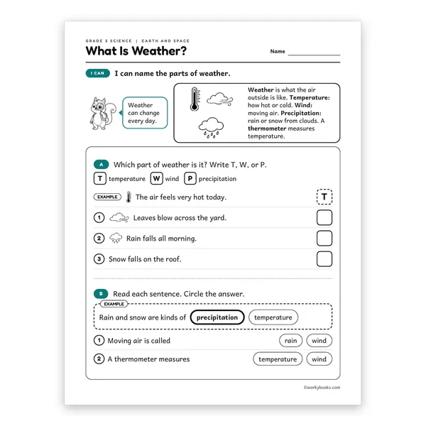 3rd Grade What Is Weather? worksheet for grade 3