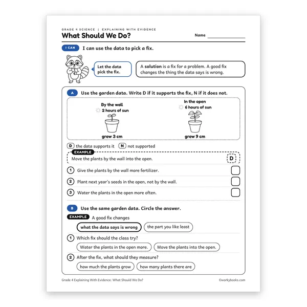 What Should We Do? worksheet for grade 4