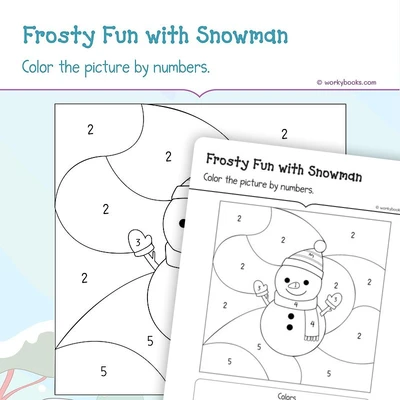 Frosty Fun with Snowman - worksheet educational content