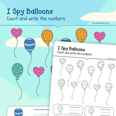 I Spy Balloons—Critical Thinking - worksheet educational content