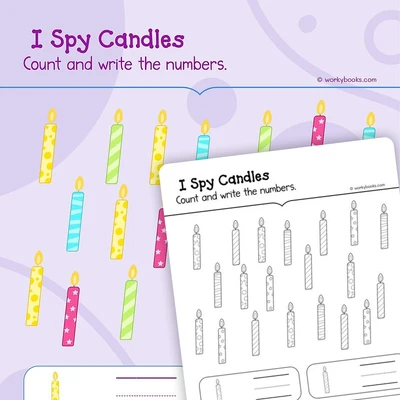I Spy Candles—Critical Thinking - worksheet educational content