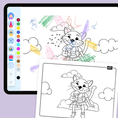 Jo Eating Ice Cream - coloring educational content