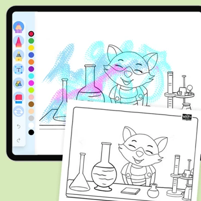 Jo Smiling - coloring educational content