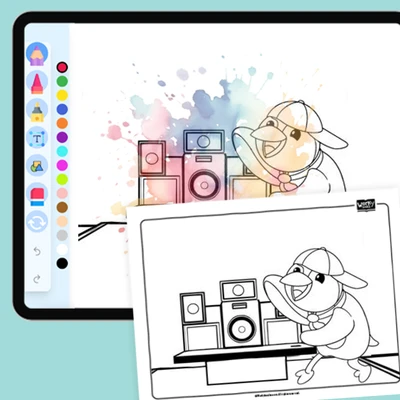 Poppy Dancing - coloring educational content