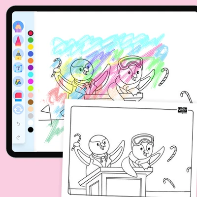 Peyton and Poppy on a Podium - coloring educational content