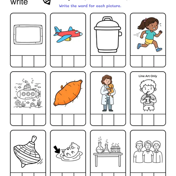 CVC Words Worksheets #2 worksheet for grade 1