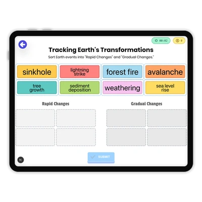 Tracking Earth's Transformations - game educational content