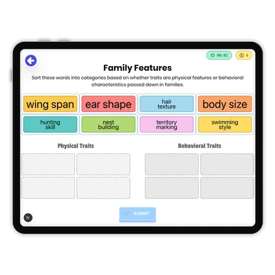 Family Features - game educational content