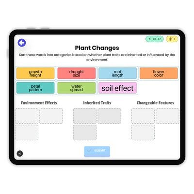 Plant Changes - game educational content