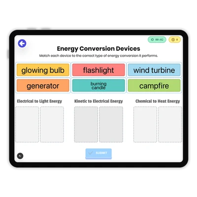 Energy Conversion Devices - game educational content