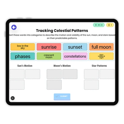 Tracking Celestial Patterns - game educational content
