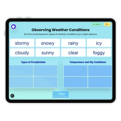 Observing Weather Conditions - game educational content