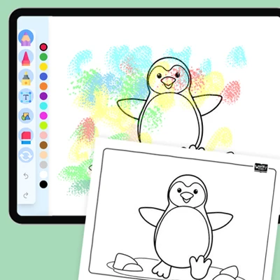 Zoo Animal Penguin - coloring educational content