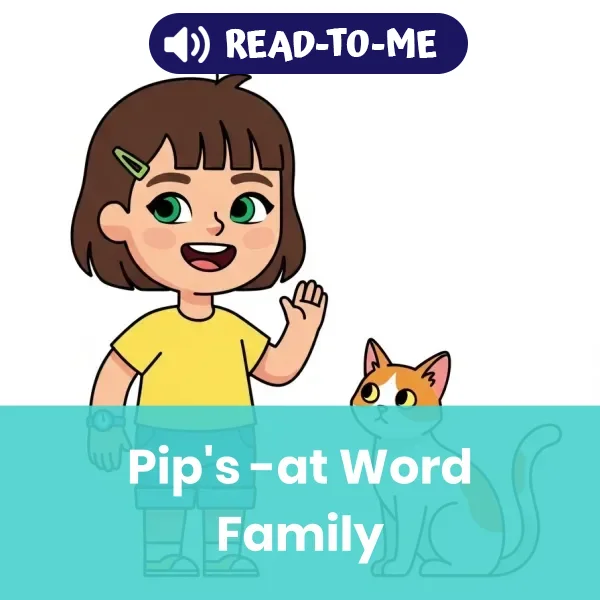 Pip's -at Word Family  - book educational content