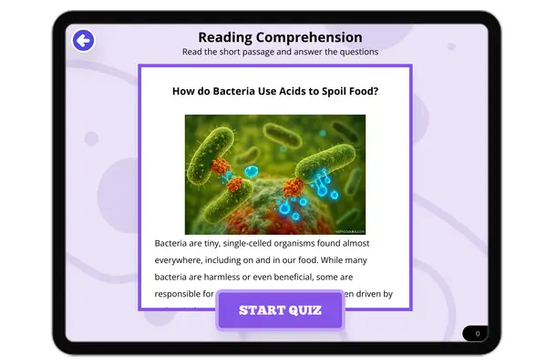 How do Bacteria Use Acids to Spoil Food? - reading educational content