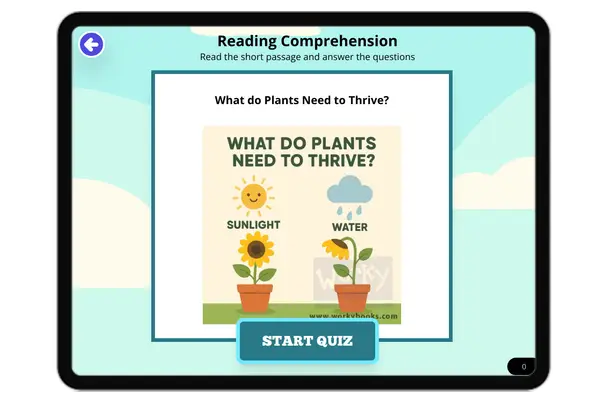 What do Plants Need to Thrive? - reading educational content