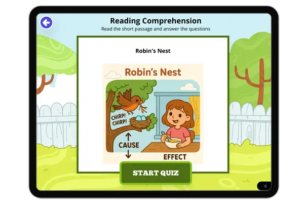 Robin's Nest - reading educational content