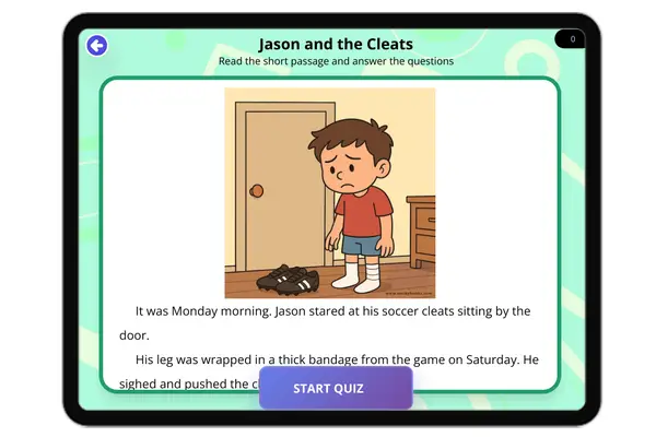 Jason and the Cleats— Making Inferences - reading educational content