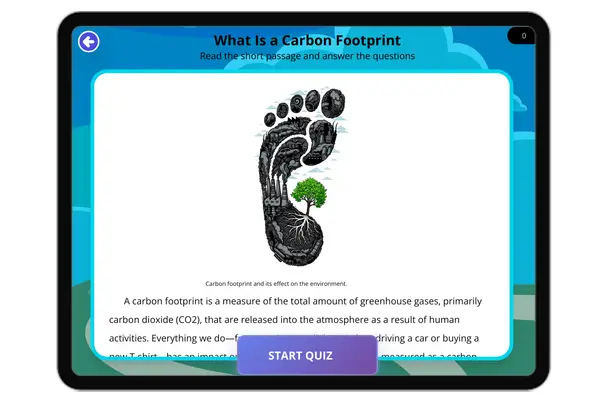 What Is A Carbon Footprint - reading educational content