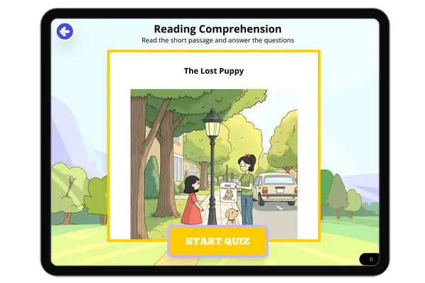 The Lost Puppy - reading educational content