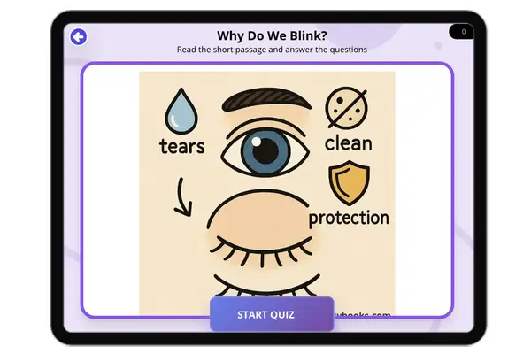 Why Do We Blink? - reading educational content