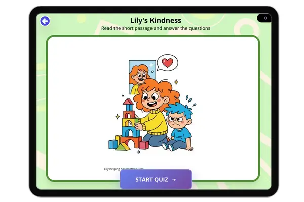 Lily's Kindness—Character Trait - reading educational content