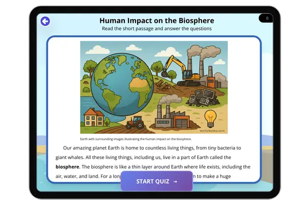 Human Impact on the Biosphere - reading educational content
