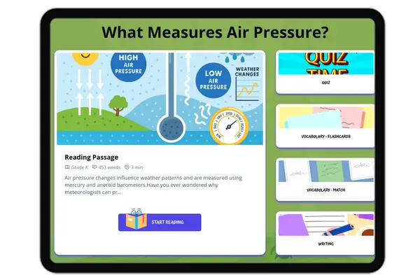 What Measures Air Pressure? - reading educational content