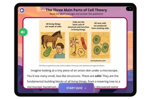 The Three Main Parts of Cell Theory - reading educational content