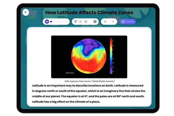 How Latitude Affects Climate Zones - reading educational content