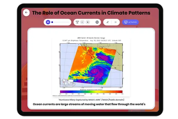 The Role of Ocean Currents in Climate Patterns - reading educational content