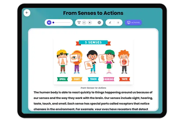 From Senses to Actions - reading educational content