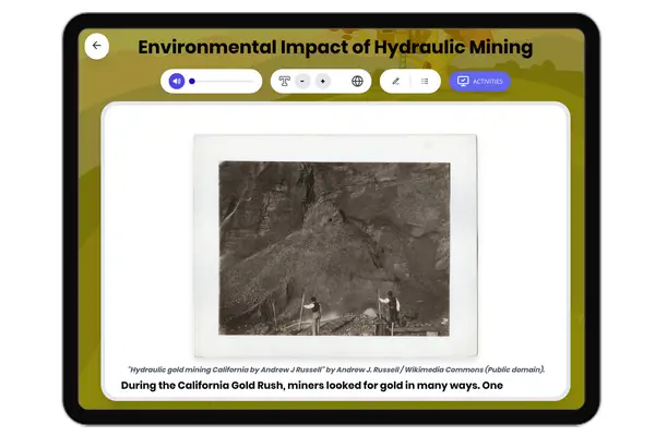 Environmental impact of hydraulic mining. - reading educational content