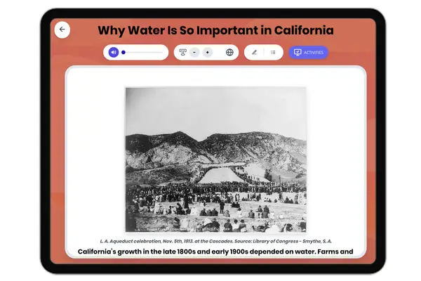 Why Water Is So Important in California - reading educational content