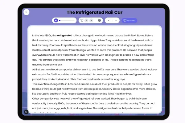 The Refrigerated Rail Car - reading educational content