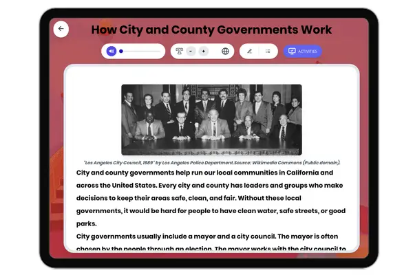 How City and County Governments Work - reading educational content