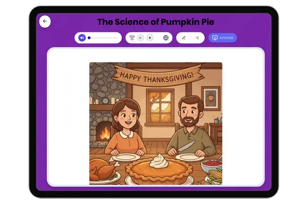 The Science of Pumpkin Pie - reading educational content