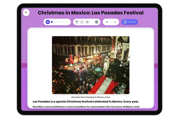 Christmas in Mexico: Las Posadas Festival - reading educational content