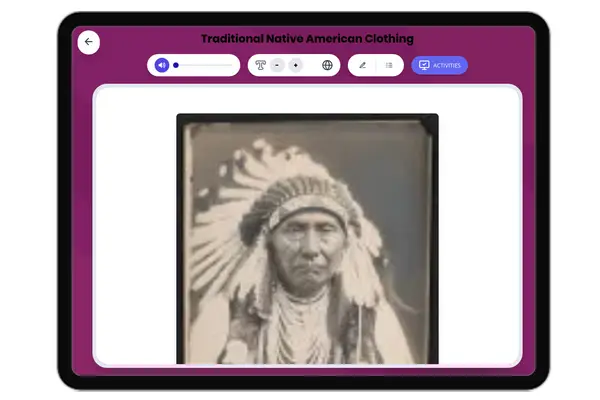 Traditional Native American Clothing - reading educational content