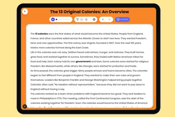 The 13 Original Colonies: An Overview - reading educational content