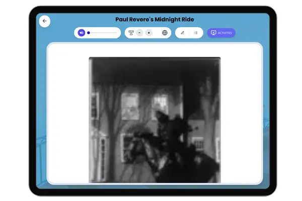 Paul Revere's Midnight Ride - reading educational content