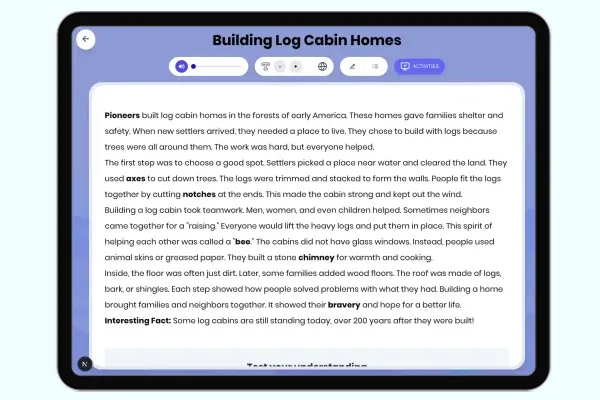 Building Log Cabin Homes - reading educational content