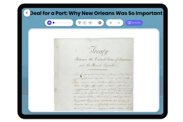 New Orleans: An Important Port - reading educational content