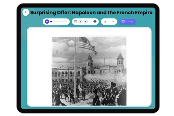 A Surprising Offer: Napoleon and the French Empire - reading educational content