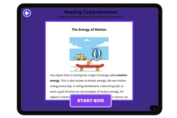 Motion Energy - reading educational content