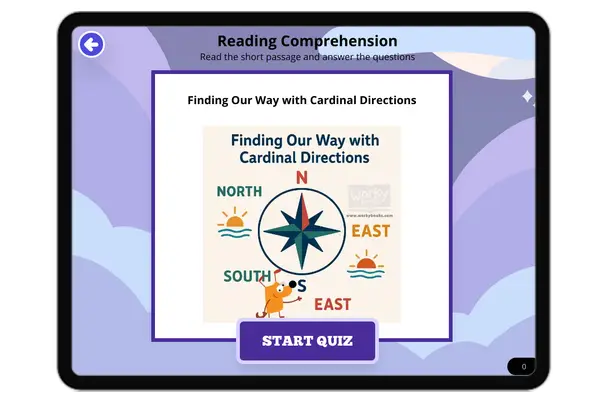 Finding Our Way with Cardinal Directions - reading educational content