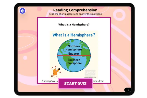 The Western Hemisphere - reading educational content