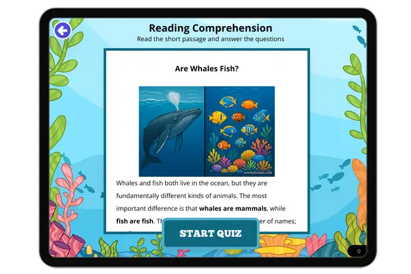 Are Whales Fish? - reading educational content