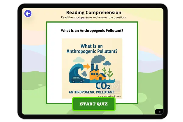 What Is an Anthropogenic Pollutant? - reading educational content