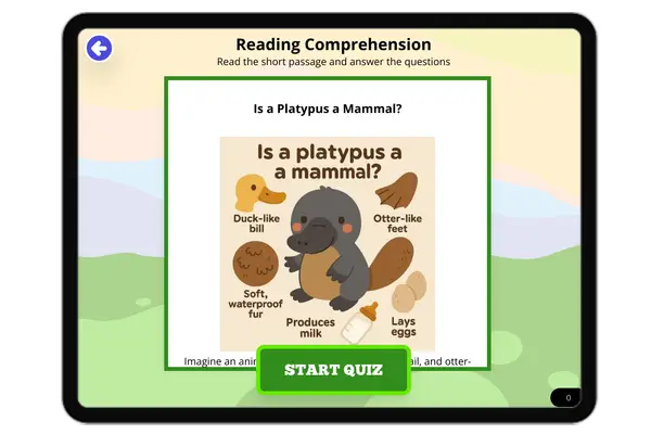Is a Platypus a Mammal?  - reading educational content